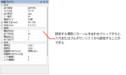 図面プロパティ